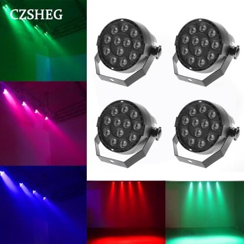 Rgbw LED Par Light 12 X 3W Dmx stage lighting is very bright, used for wedding Dj events parties and performances Christmas