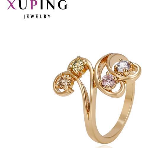 Xuping Luxury Ring Popular Design Charm Style Ring for Girl Women Gold Color Plated Rings Jewelry Christmas Gift 11845