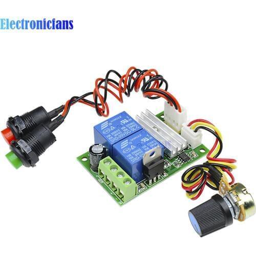 PWM DC Motor Speed Controller Regulator Control Forward Backward Reversible Switch DC 6V 9V 12V 24V 3A With Button Switch