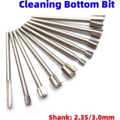 1X 2.35/3MM Shank Cleaning Bottom Bit Wood Root Carving Tools Sharp Woodworking Knife Grinding Head Engraving Milling Cutter End
