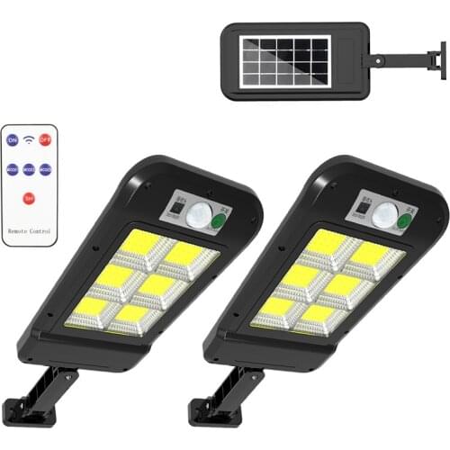 Solar led cob 150 COB Solar Streetlights for Outdoor Human Body Sensor with Remote Control Courtyard Solar Light