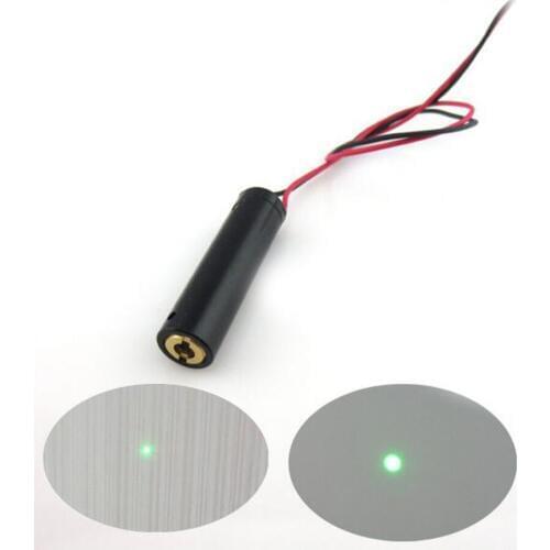 Highly Stable 532nm 0.4mw Green Spot Laser Module 8mm Diameter Green Point Laser Head