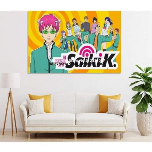 Japanese Anime Saiki K Canvas Painting Art Poster Decorative Painting Mural Home Children Room Wall Aesthetic Decor