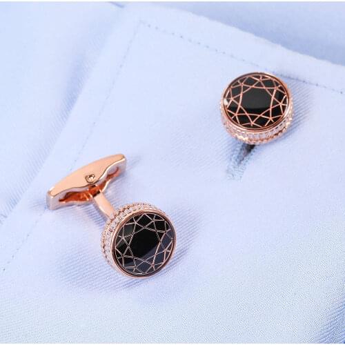 Cufflinks Rose Gold Color Vintage High-grade Mens French Shirts Cuff Buttons Business Banquet Wedding Gifts Luxury Jewelry