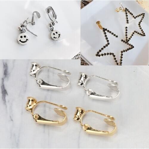1 Pair Clip On Hoop Earring Converters No-pierced Turn Any Stud Into A Clip-On U2JF