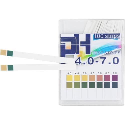 100 Strips Boxed PH Test Strips Range 4.0-7.0 high Precision Indicator Paper Tester PH paper 20% off