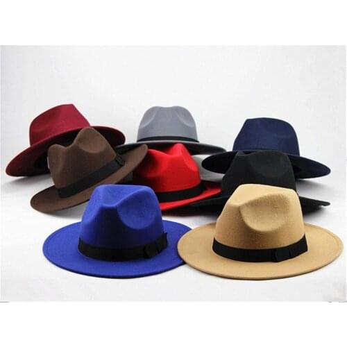 2020 acrylic solid bow brimmed hat Travel cap Fedoras jazz hat Panama hats for women and girl 01