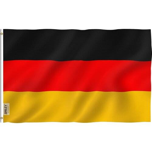 3x5 Foot Germany Flag - Vivid Color and Fade Proof - Canvas Header and Double Stitched - German Flags Polyester Brass Grommets