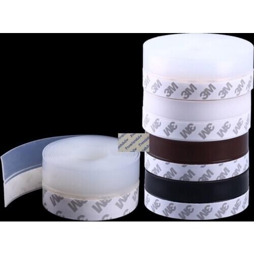 5Meters/Lot Rubber Self Adhesive Door Window Draught Dust Insect Seal Strip Soundproofing Weatherstrip Clear Brown White Black