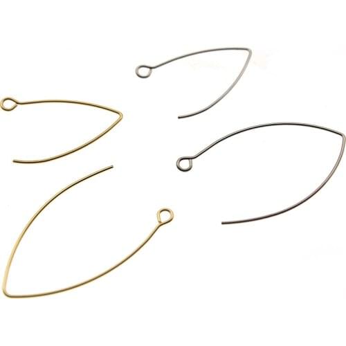 50pcs 316 Stainless Steel Circle Wire Hoops Loop Earrings Hook for DIY Drop Dangle Earring Clasp Jewelry Making Accessories