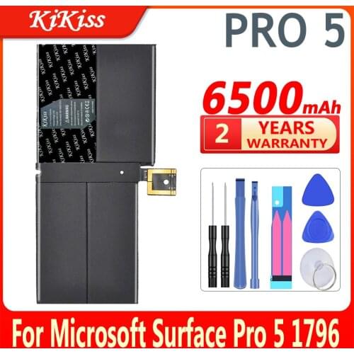KiKiss 6500mAh G3HTA038H Laptop Battery for Microsoft Surface Pro 5 Pro5 1796 Series Tablet DYNM02 Replacement Battery
