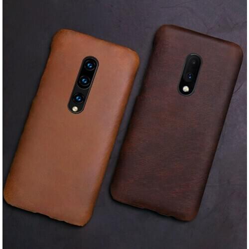 Genuine Leather Phone Case For Oneplus Nord 8 7 7T Pro 6 6T 5 5T 3 3T Cowhide Retro Crazy Horse Skin Back Cover Funda Capa