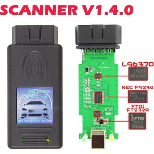 Unlock Version SCANNER 1.4.0 for BMW Diagnostic Scanner OBD2 Code Reader for BMW 1.4 USB Scanning Interface Program Memory