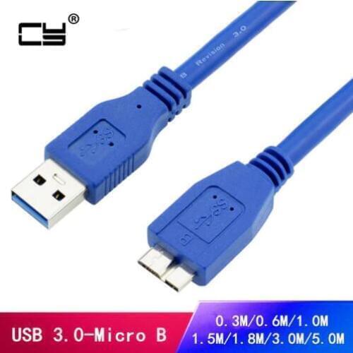 0.3M-3.0M USB 3.0 Male A to Micro B Cable Cord Adapter Converter For External Hard Drive Disk HDD High Speed