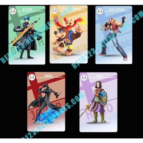 Hero Joker Byleth Terry Bogard Banjo & Kazooie NFC Printing Card for Super Smash Bros Switch 3ds