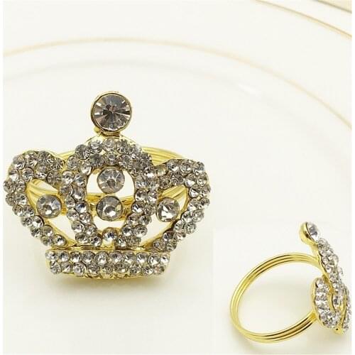 Metal alloy European-style crown napkin ring desktop decorations suitable for receptions, hotel weddings, high-end dinners, etc