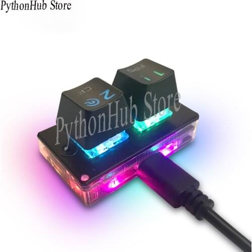 OSU Mini Keyboard RGB Lighting Effect Gaming Mechanical Keyboard Hot Swap 2 Keys Programmable Macro Customization