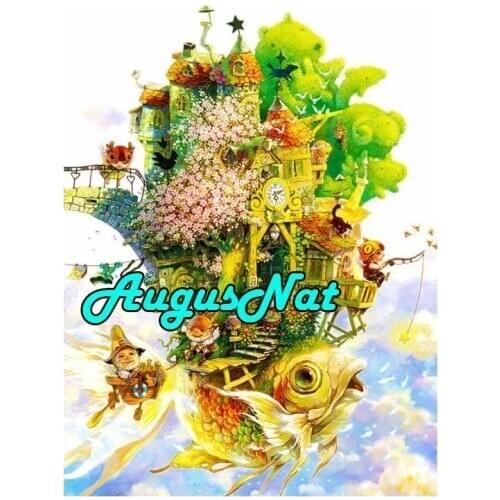 Cartoon diamond painting koi fish dimond embroidery sticker diamant mosaic dotz oil painting by numbers canvas painting poster