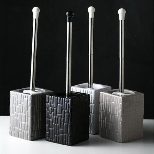 New innovation Toilet Brush Holder Ceramic Bath Hardware Sets Durable Type ABS Toilet Brush Holders Bathroom Accessories