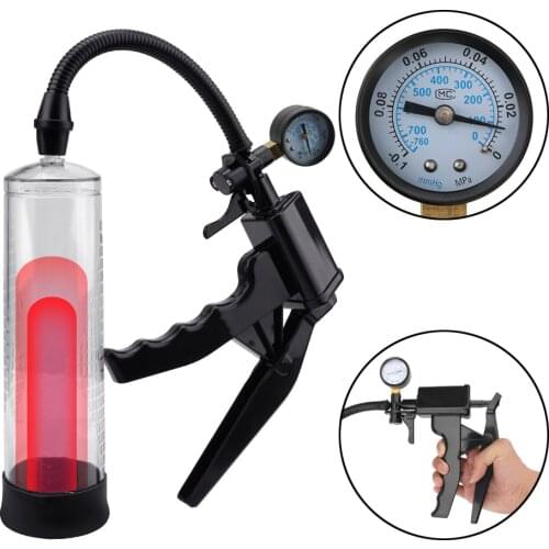 Delayed Ejaculation Sex Toy For Men With Master Pressure Gauge Erection Vacuum Pump Penis Pump Penis Extender Penis Enlargement