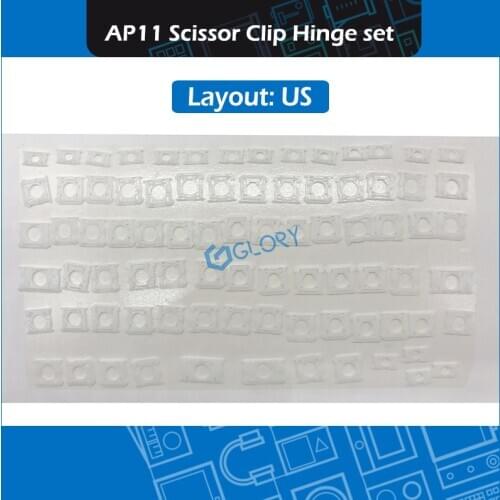 New White US Layout Scissor Clips Hinge Set AP11 for Macbook A1370 A1465 A1369 A1466 A1425 A1502 A1398 Keyboard Repair