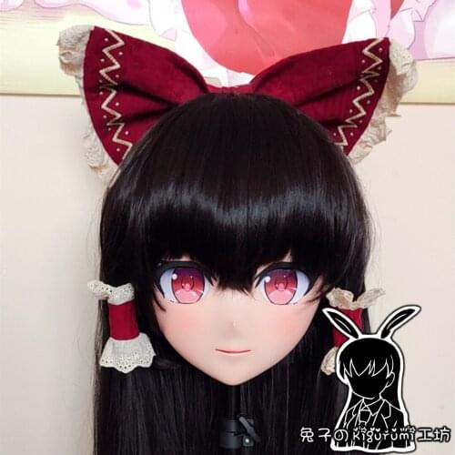 RB0710)Customize Full Head Resin Cartoon Cosplay Japanese Character Anime Role Play Crossdress Kigurumi Mask With Back Shell
