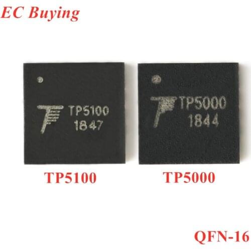 5pcs TP5100 TP5000 QFN-16 2A Buck Step Down Switch 4.2V/3.6V 8.4V/4.2V Lithium Battery Charger Chip QFN 16