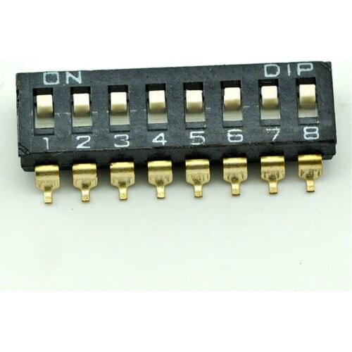 Rotary Encoder Slide Switch 8 Bit 2.54mm Dial DIP Switch 10pcs