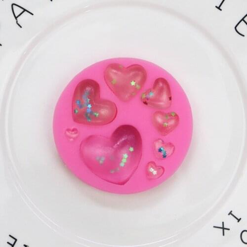 Size Heart Fondant Silicone Mould DIY Bakery Decoration Mobile Phone di jiao mo