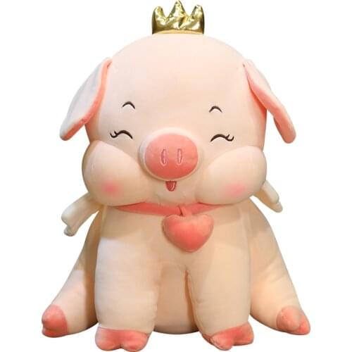 35/45/55cm Cute Angel Pig Plush Toys Stuffed Pink Piggy Doll Soft Lovely Animals Pillow for Children Kids Girls Birthday Gifts