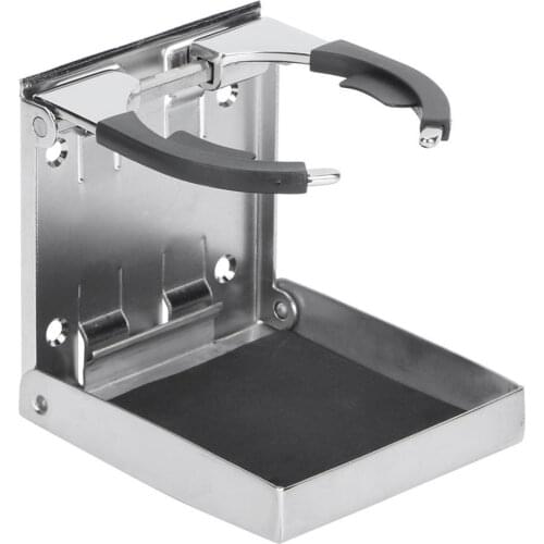 304 Stainless Steel Folding Drink Cup Bottle Holder for Marine Boat Truck RV Adjustable