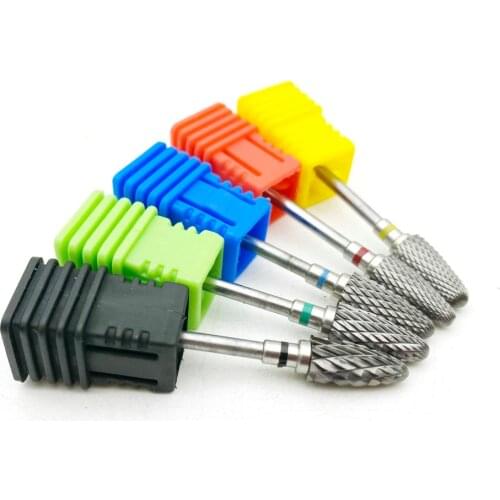 Dental Tools Carbide Burs Handpiece 2.35MM Shank Strawberry Lab Laboratory Drill Tungsten Steel Cutters Nail Manicure File