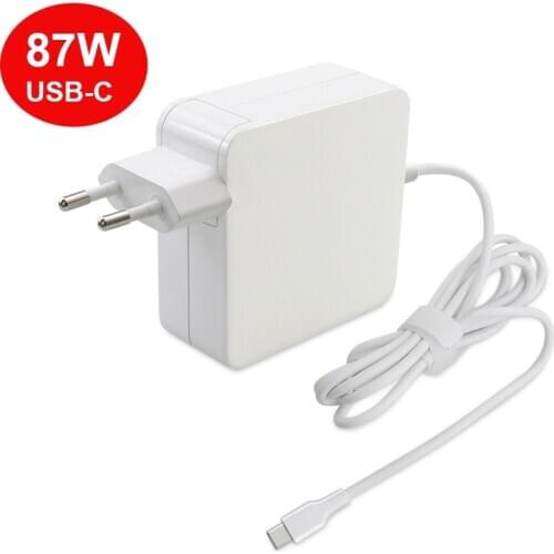 20.3V 4.3A 87W USB Type C Laptop Phone Power Adapter Charger for Latest Macbook Air A1707 A1719 Charger with USB C Cable