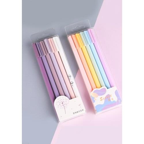 12 packs of blue + candy Morandi ins black pen student water-based pen cute gel pen test signature