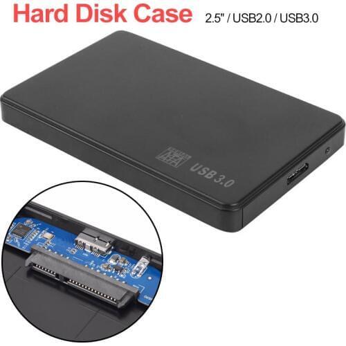 2.5 Inch Hard Disk Case USB 3.0 SATA 3.0 SSD HDD Enclosure Plug and Play Supports 3TB Transmission UASP Protocol Hard Drive Case
