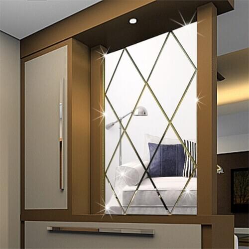 3d diamond sticker mirror wall stickers bedroom living room decoration TV background wall decor art creative self adhesive decal