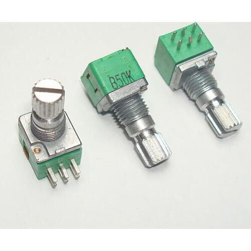 5pcs/lot pjiap switch ALPHA RK 09 precision potentiometer double B50K 15MM plum shaft