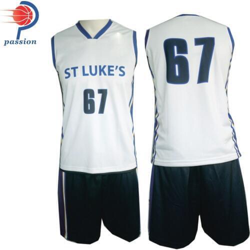 Navy Blue and White Basketball Reversibles Tops and Single Side Navy Shorts