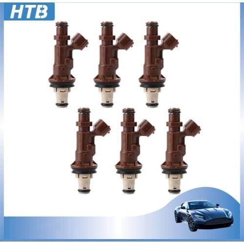 6 Pcs New Fuel Injector Nozzle 23250-62040 Fit For Toyota Tacoma Tundra 4Runner 3.4L V6 2325062040 23209-62040 FJ585 1580561
