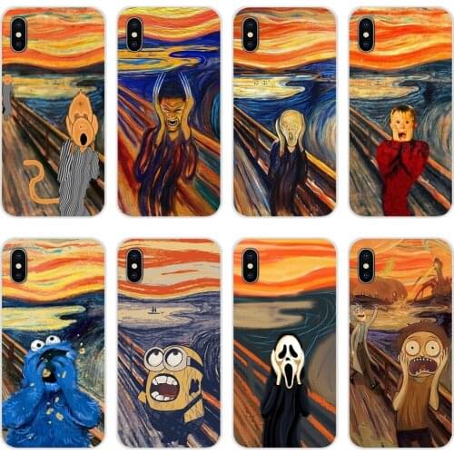 For Samsung Galaxy A3 A5 A7 A9 A8 Star A6 Plus 2018 2015 2016 2017 Mobile Phone Cases Scream by Munch Ultra Thin Cartoon Pattern