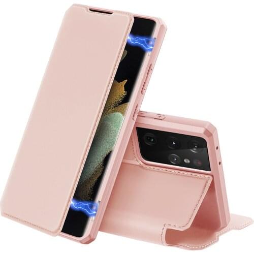 For Samsung Galaxy S21 Ultra 5G Case Skin X Series Leather Wallet Case Flip Case Magnetic Closure Super Fashion Top PU+TPU