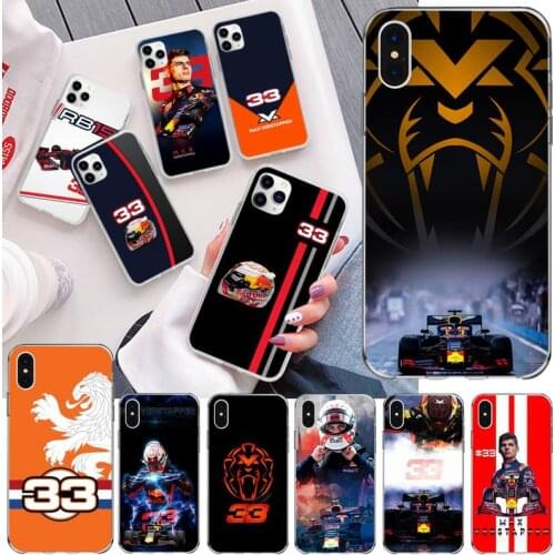F1 Racer Number 33 Max-V Phone Case For iphone 12 11 Pro Max Mini XS Max 8 7 6 6S Plus X 5S SE 2020 XR Silicone Soft Cover
