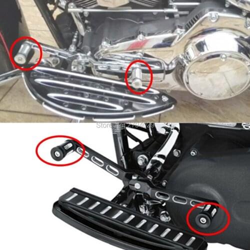 Black/Silver Edge Cut Shifter Peg For Harley Touring Softail Sportster Dyna Free Shipping to USA