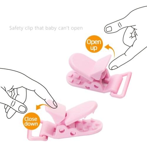 Baby Pacifier Chain Handkerchief Clip Baby Saliva Towel Anti-drop Clip Newborn Bib Clips Cute Cartoon Baby Feeding Comfort Toy