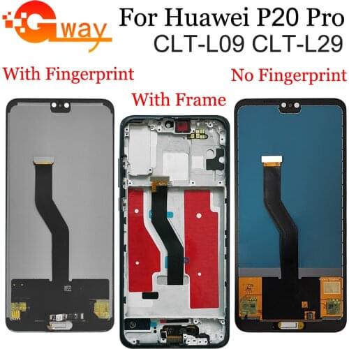 Display For Huawei P20 Pro LCD Display Touch Screen Digitizer Assembly For Huawei P20 Pro CLT-L09 CLT-L29 LCD+Fingerprint