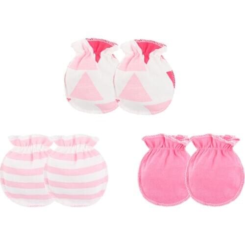 Hot! 3Pair/Set Baby Gloves 0-6 Month Newborn Infant Anti-grab Glove Fashion Baby Anti Scratching Gloves Cotton Scratch Mittens