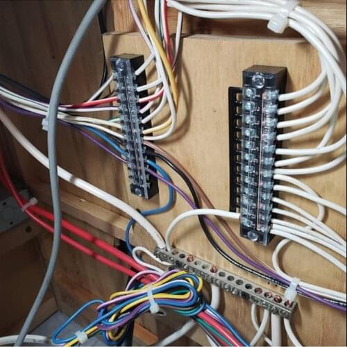 5 Positions Screw Terminal Strip Blocks Barrier 600V 25A 10pcs Jumpers