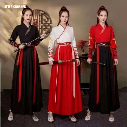 Folk Dance Costumes Hanfu Costume Han Dynasty Women Man Clothes Ancient Chinese Clothing Women Tang Traje Chino Dress