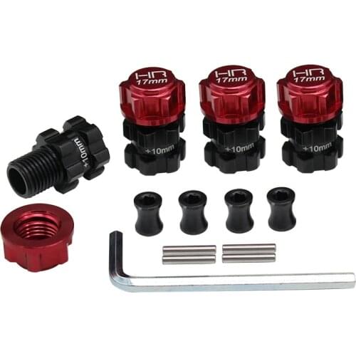 Hot Racing light weight high performance aluminum 17mm hex wheel hub adapters for 1/10 Arrma 4X4 Granite Mega vehicles