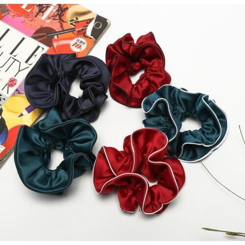 New arrival Fashion women cute surround Hair bands college style hair scrunchies girls hair Tie Accessories Ponytail Holder
